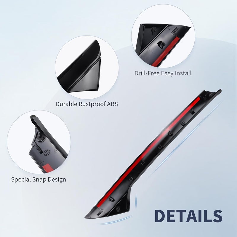 AIKEPT A-Pillar Windshield Trim Molding (Right Passenger Side), Compatible with Ford Explorer 2011-2019, Complete Kit with Clips, Replaces BB5Z7803136AA, 926-451 - Image 3